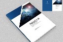 科技蓝色画册封面素材平面设计模板