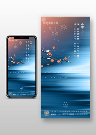 小寒节气手机海报