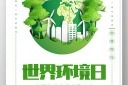 简约创意世界环境日宣传海报设计模板