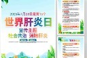 2025年世界肝炎日宣传主题挂画展板模板