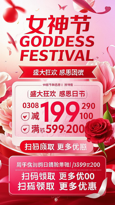 妇女节促销海报