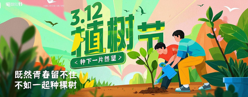 种下一片希望植树节海报