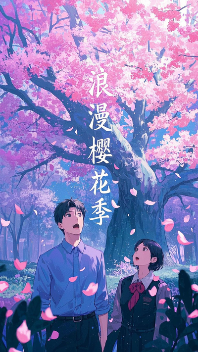 浪漫樱花季海报设计