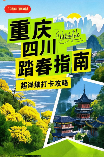 小红书封面 | 必看！重庆四川踏春超详细打卡攻略