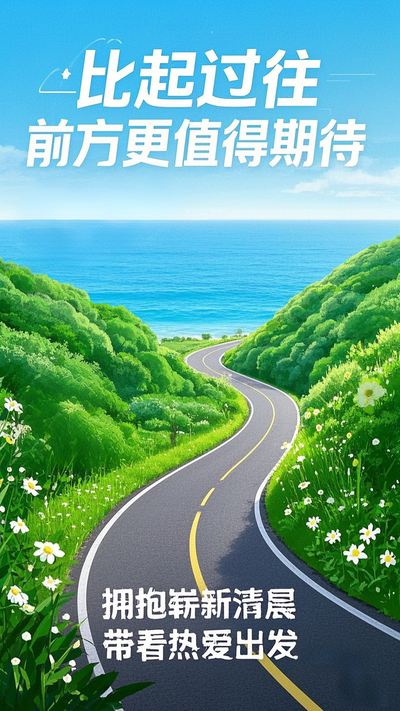 清新早安主题海报
