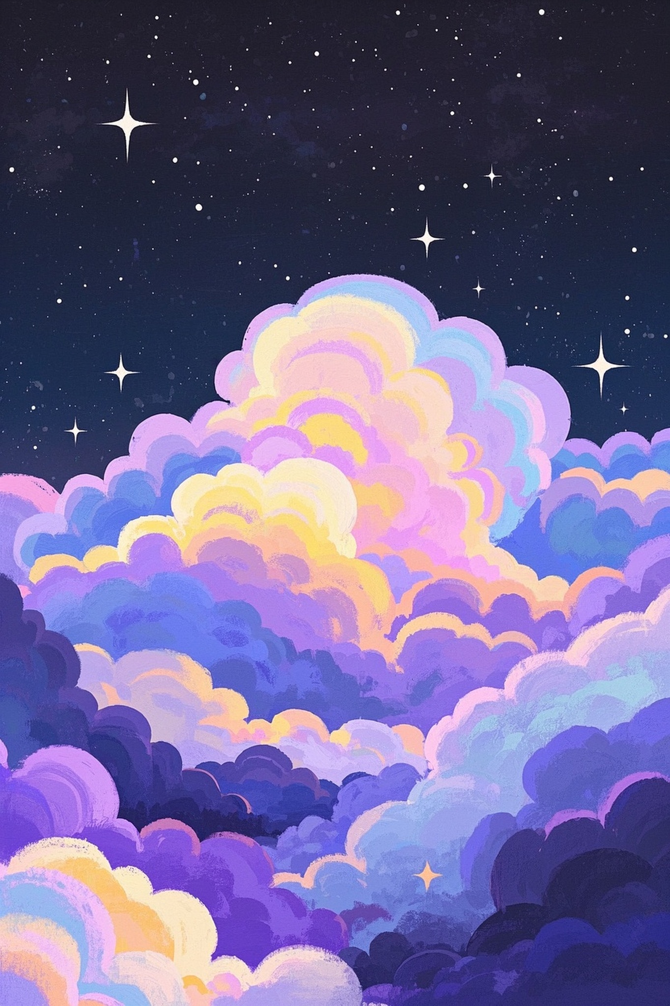 柔和色调的天空