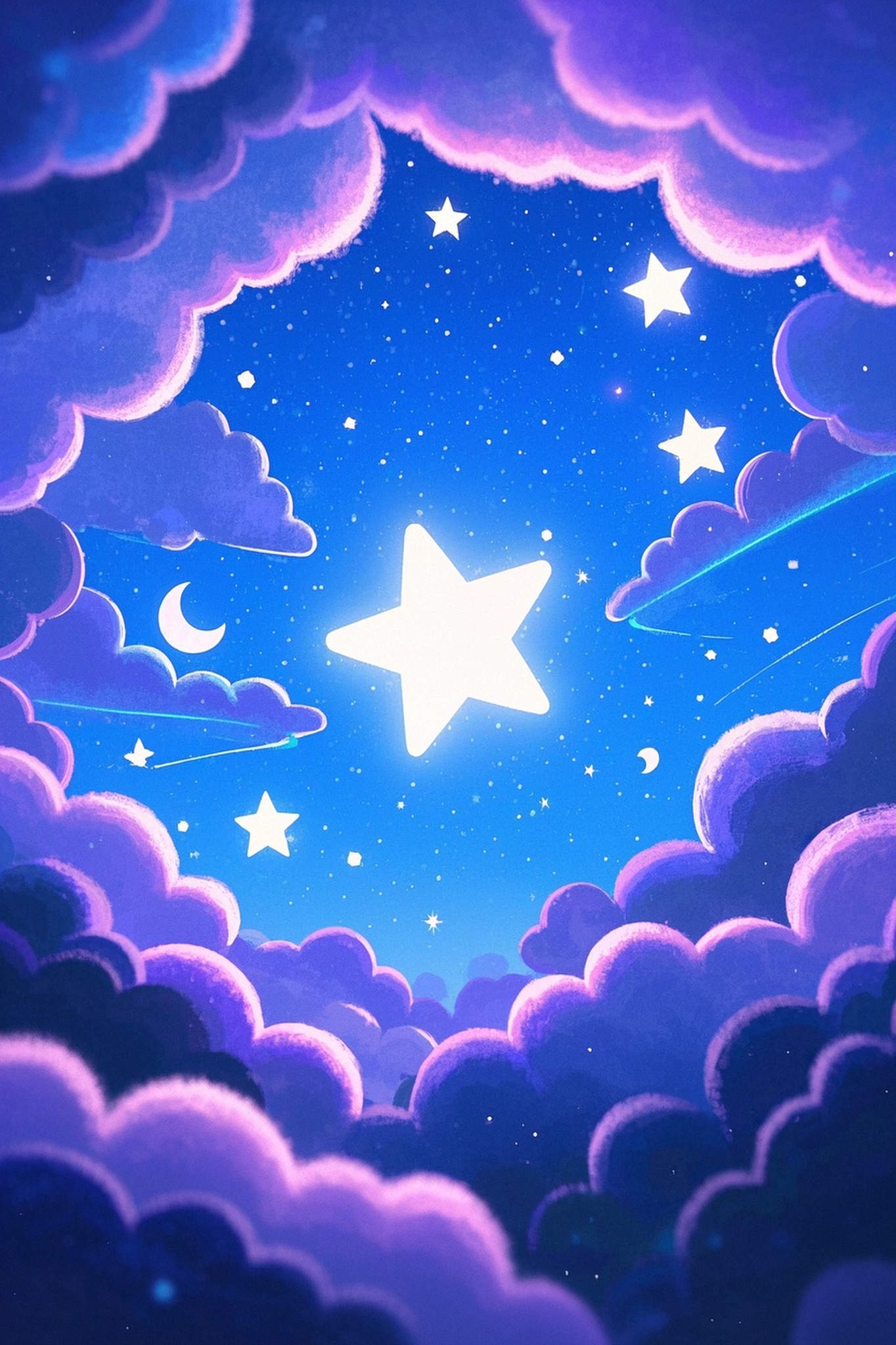 蓝紫色星空