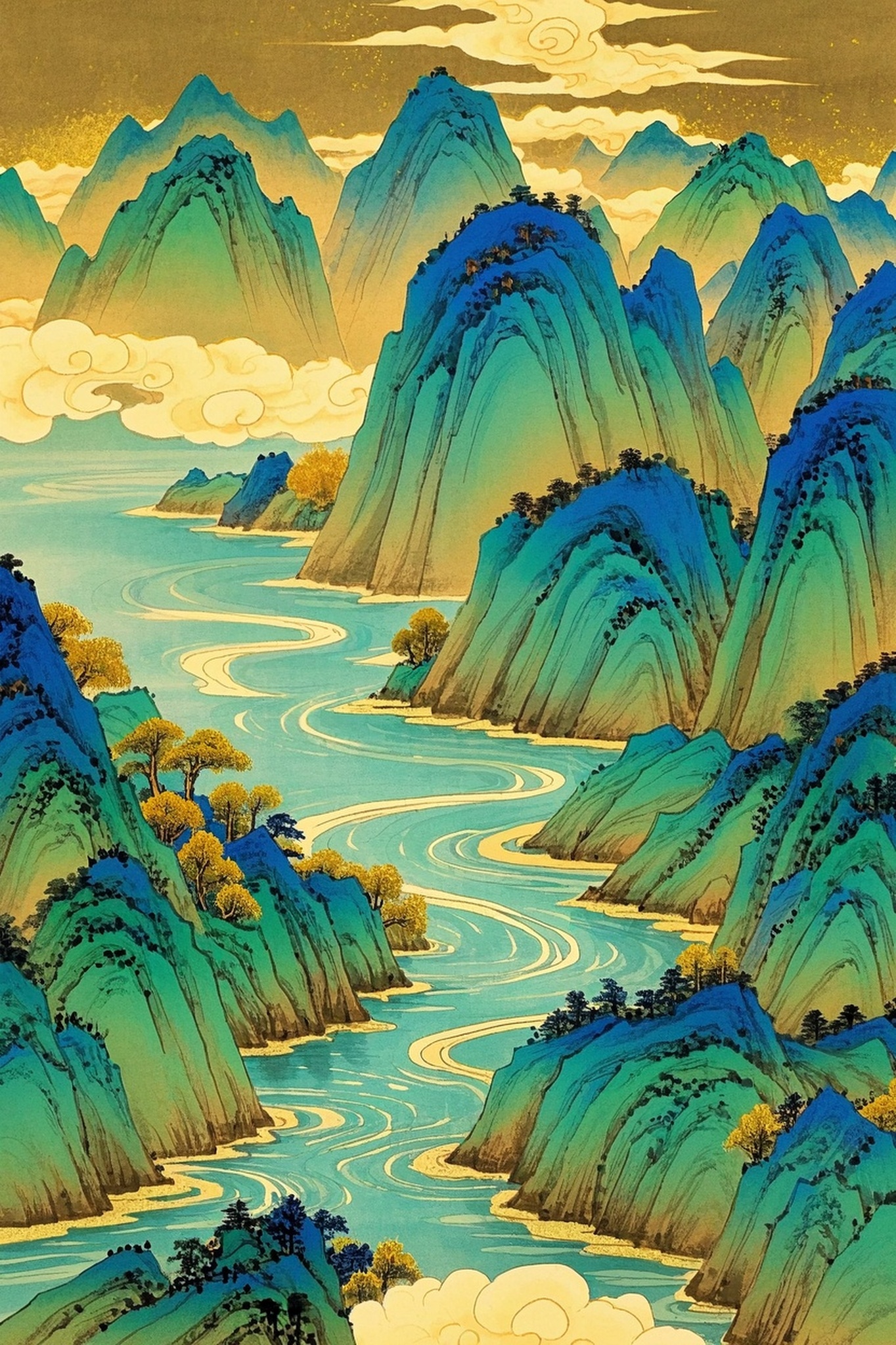 连绵起伏的山峦