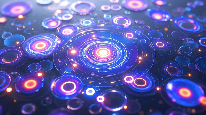 蓝紫色调错落光斑