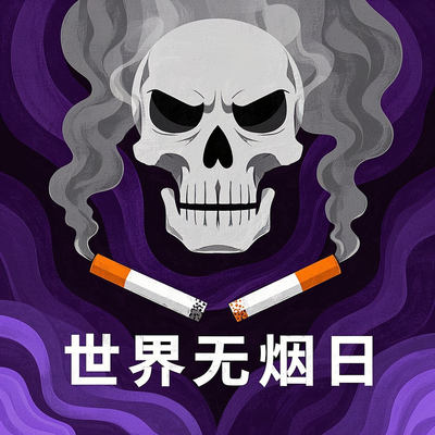 世界无烟日主题插画