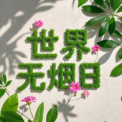 世界无烟日艺术字