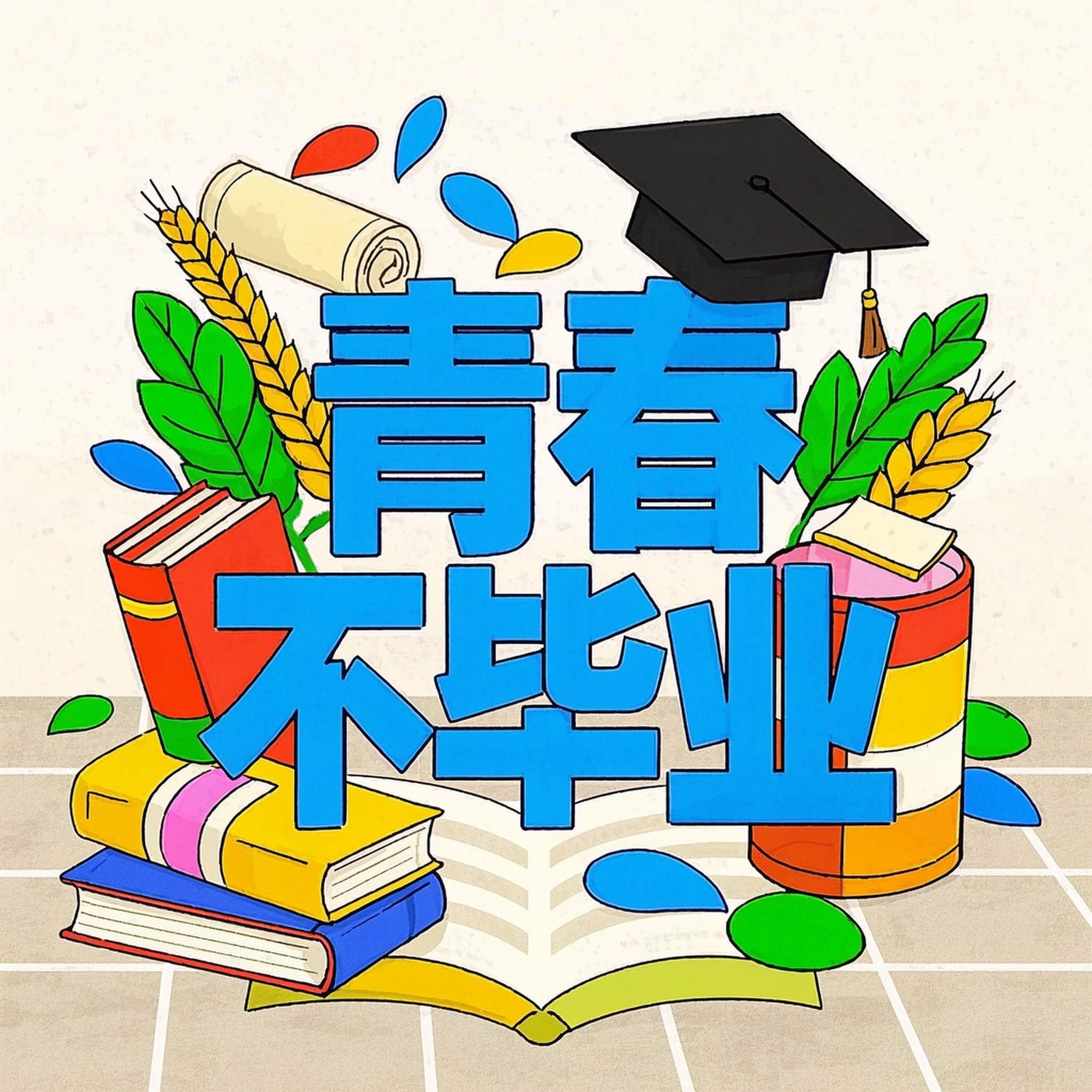 青春不毕业艺术字
