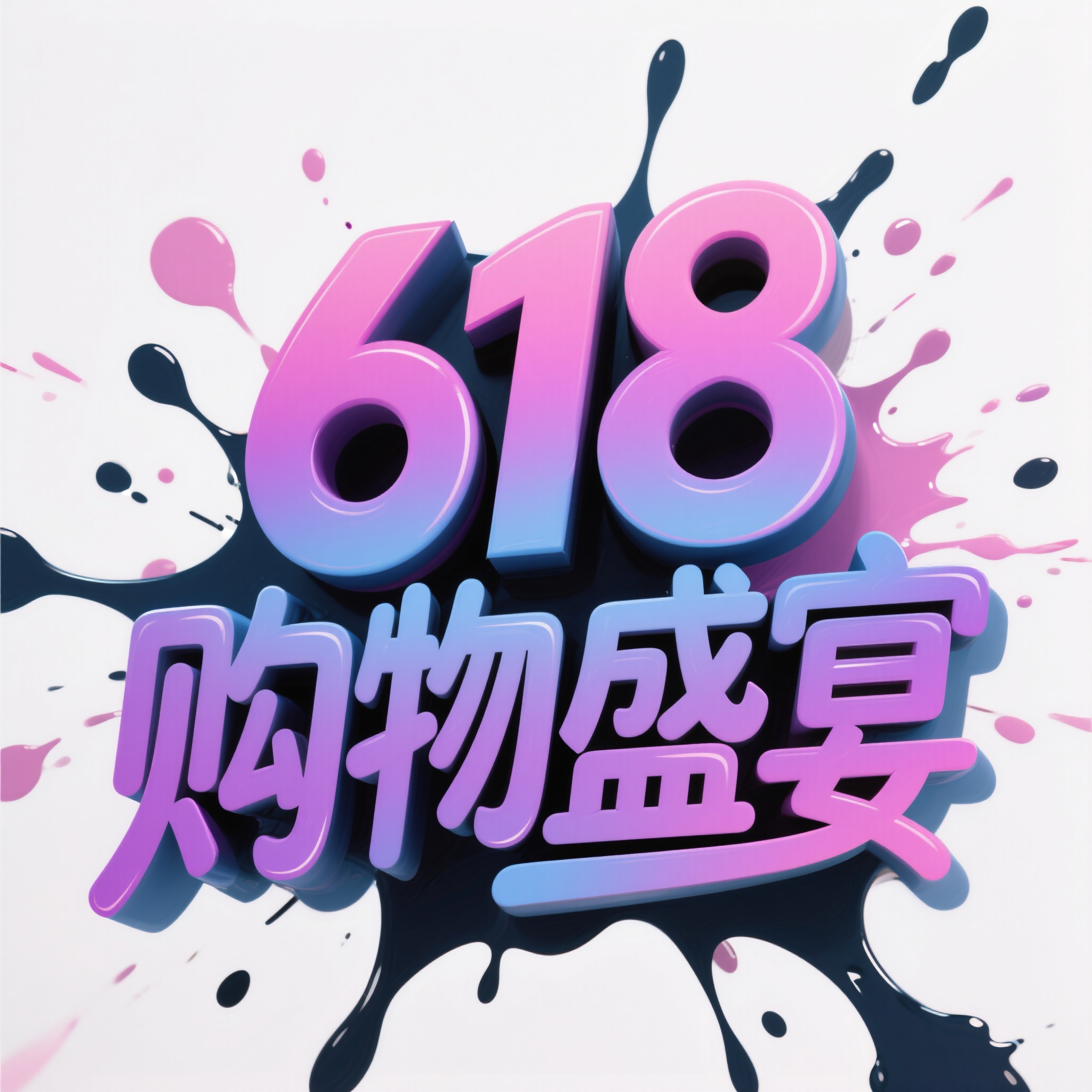 618购物盛宴艺术字