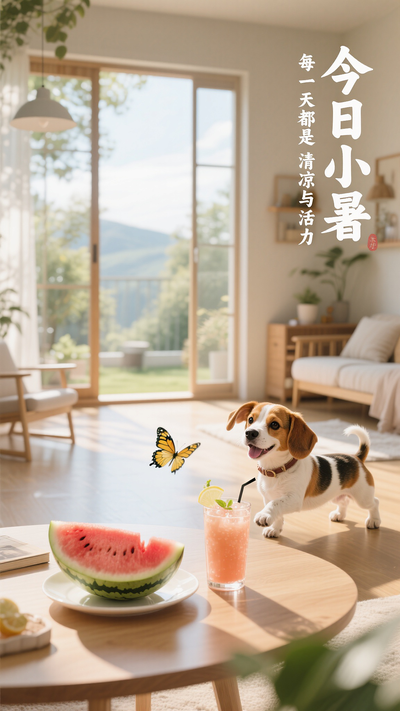 夏日小暑节气海报