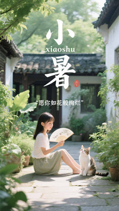 夏日小暑节气海报