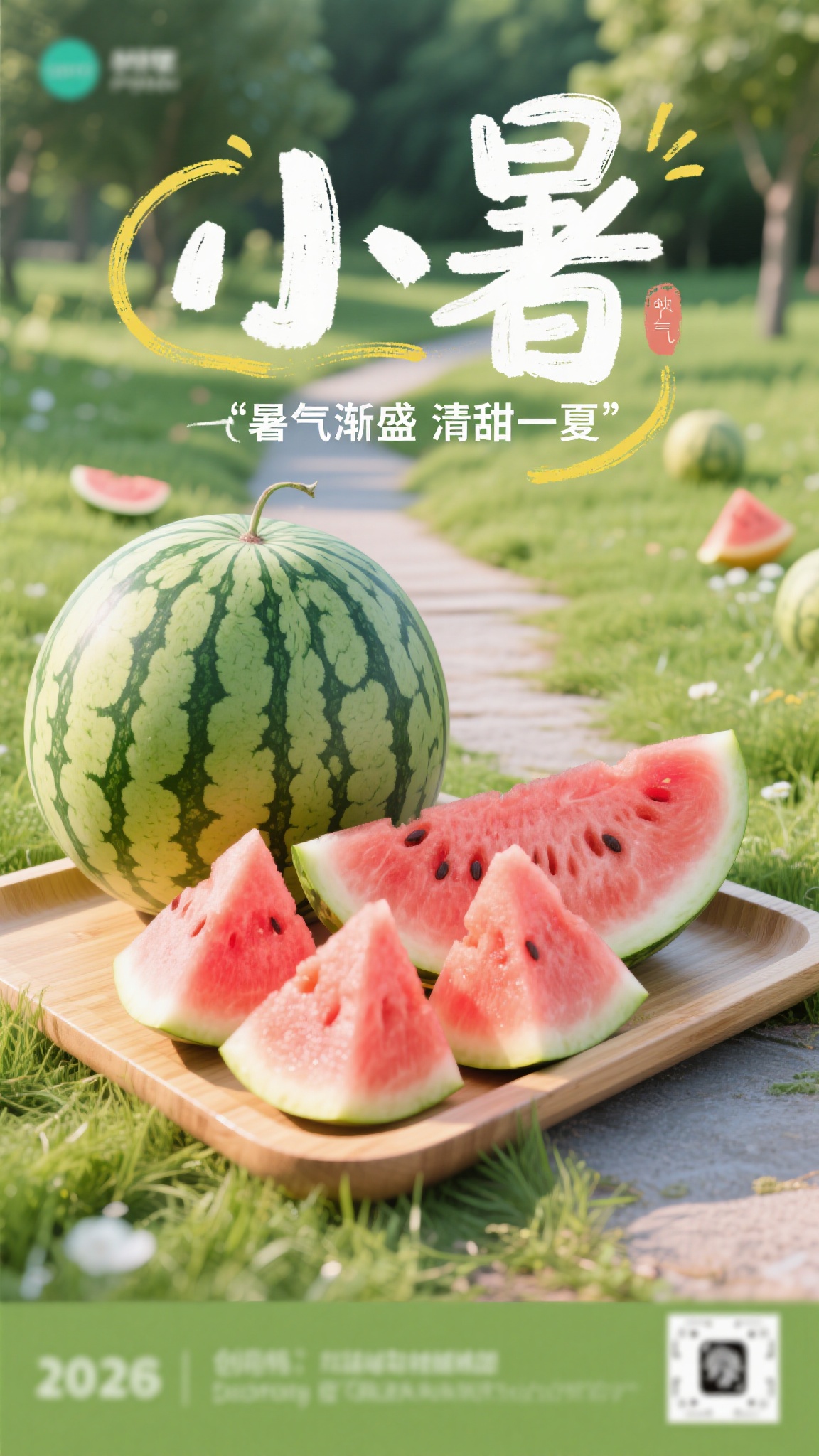 夏日小暑节气海报
