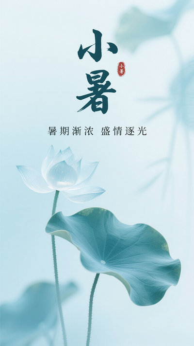 夏日小暑气节气海报