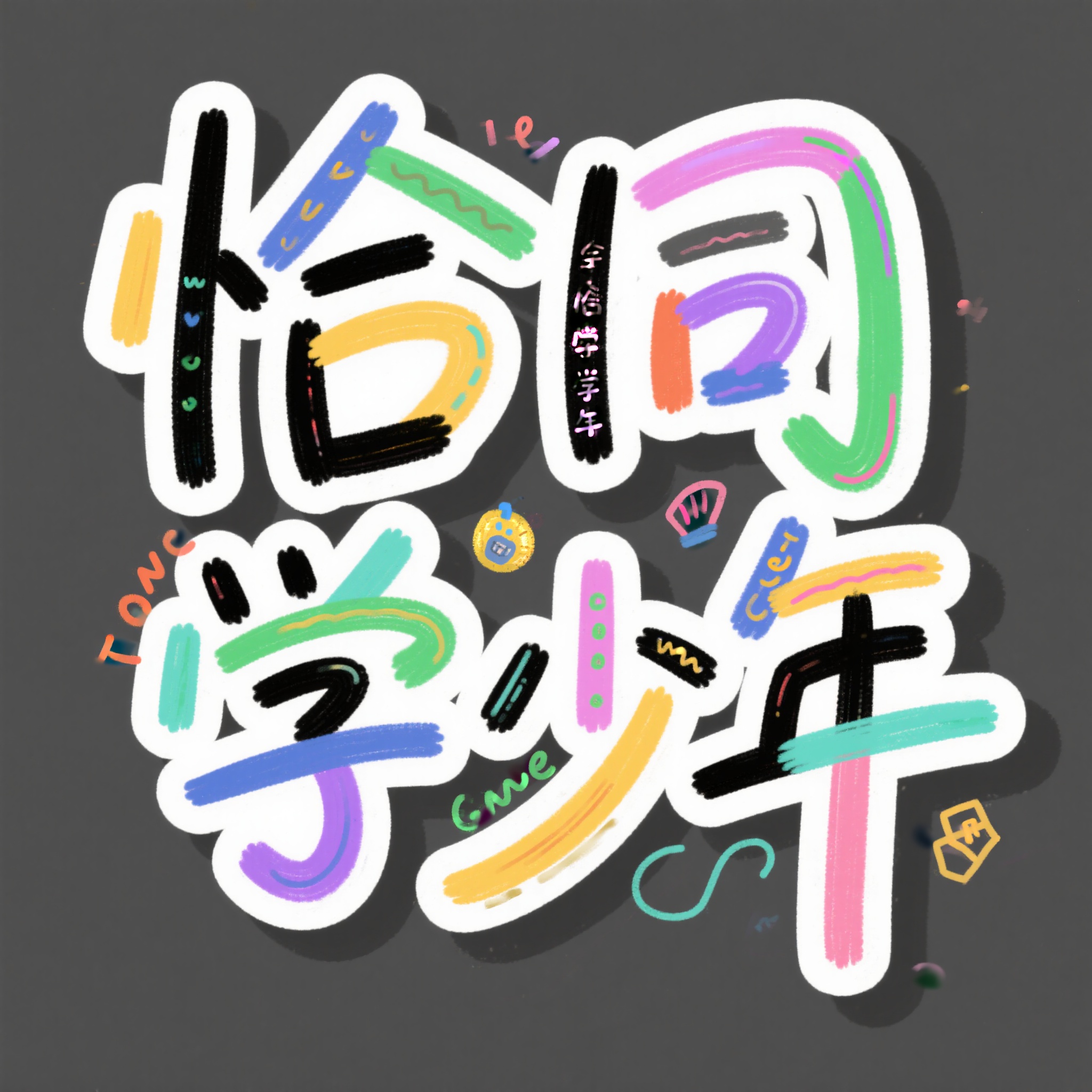 毕业季主题恰同学少年艺术字