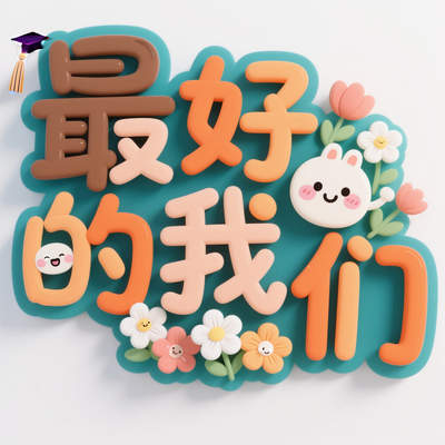 毕业季可爱萌趣风艺术字最好的我们