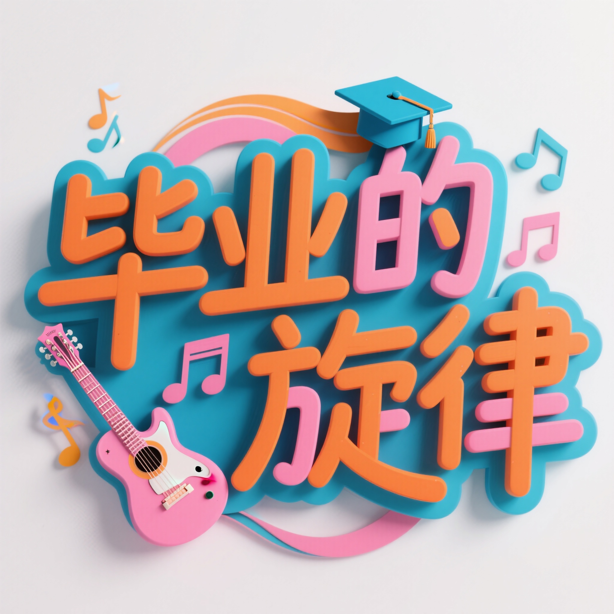 毕业季主题艺术字毕业的旋律
