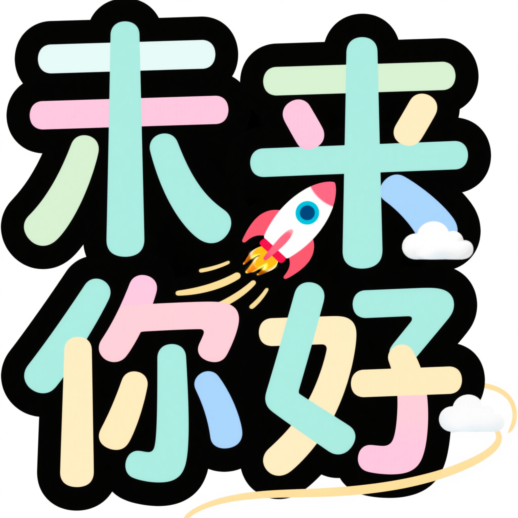 毕业季主题艺术字未来你好