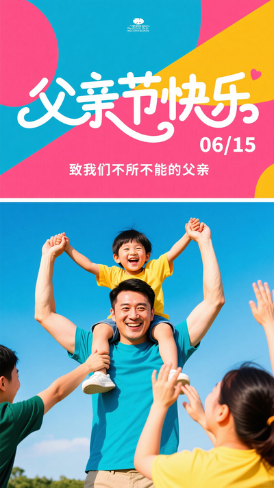 父亲节活力海报