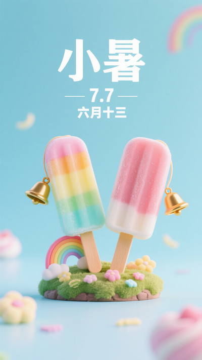 夏日小暑节气海报