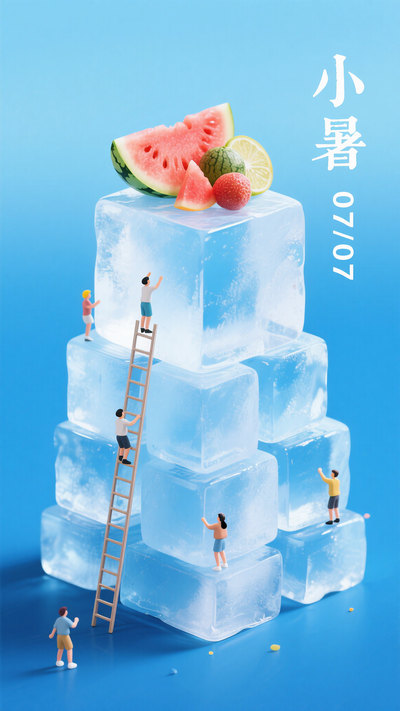 夏日小暑节气海报