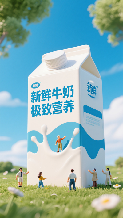 新鲜牛奶海报