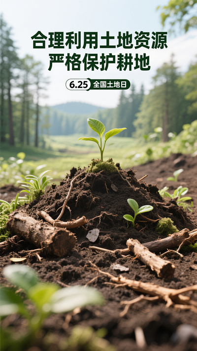 625全国土地日海报