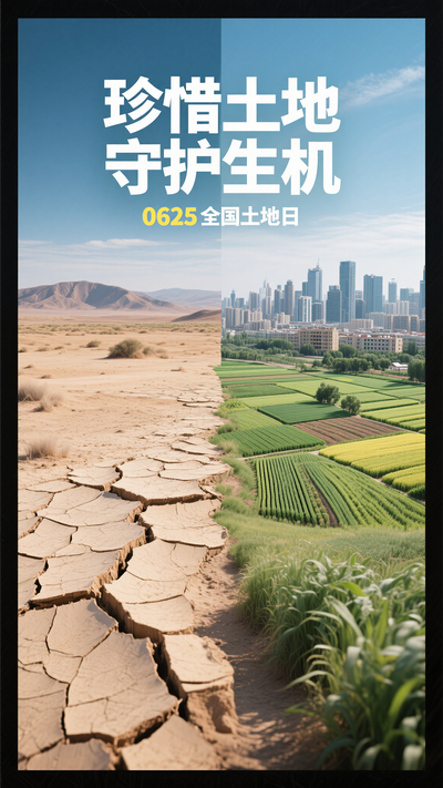 625全国土地日海报