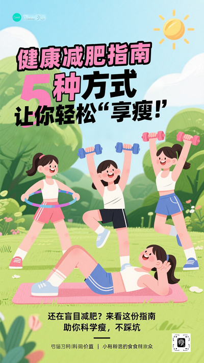 健康减肥减脂瘦身促销海报