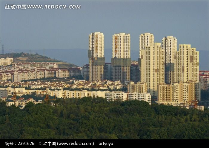 北部新区楼群建筑