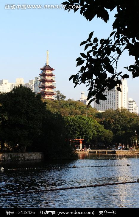 原創攝影圖 建築攝影 名勝古蹟 溫州九山公園湖景