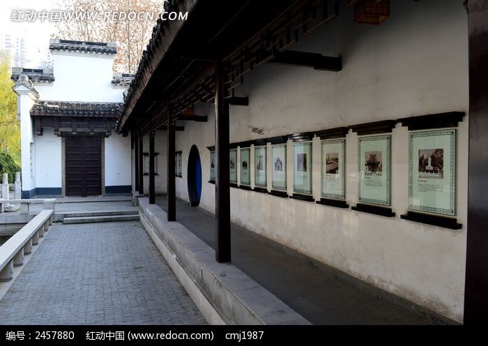 红梅公园的古建筑走廊