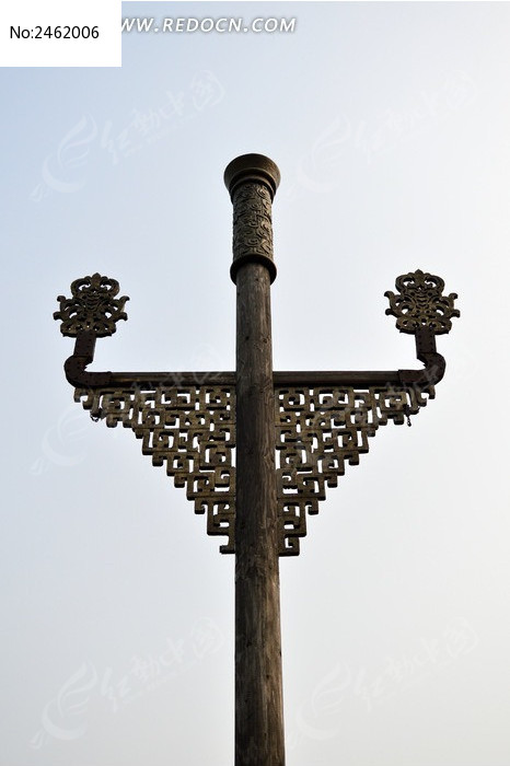 淹城的古典旗杆