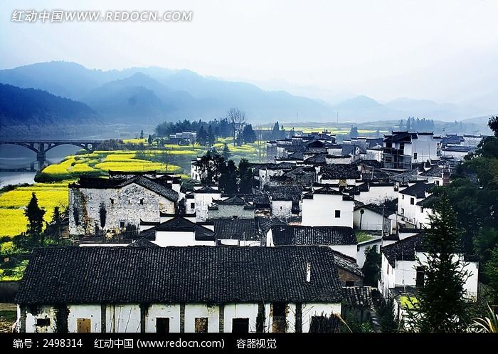 婺源龙湾古村落图片