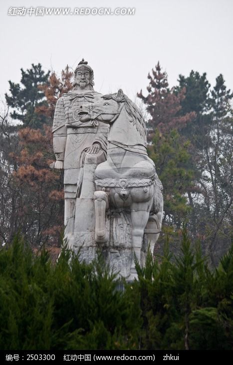 池州齐山公园岳飞雕塑图片