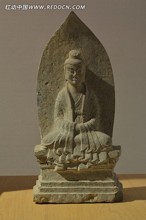 石雕佛像侧拍石刻佛造像宋代罗汉石造像菩萨头部石雕菩萨石像菩萨头部
