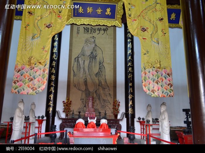 原创摄影图 建筑摄影 教堂寺庙 夫子庙孔子画像 素材描述:红动网提供