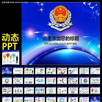 国税局税务税收工作总结报告会议PPT模板 ppt