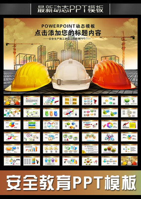 安全帽安全生产工业建筑培训教育PPT pptx