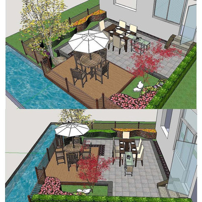 ����ͥԺ��԰���۲�ͼ��ʦsketchupģ�� ����