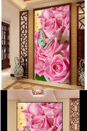 ��ɫ�ߵ���ܰõ�廨���ر���ǽ������ PSD