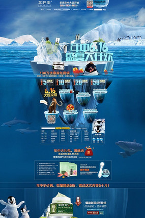 �Ա���ױƷ���д����ҳװ��ģ�� PSD