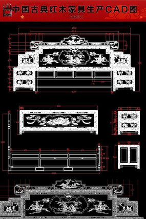 ����һ���󴲺�ľ�Ҿ�����CADͼֽ dwg