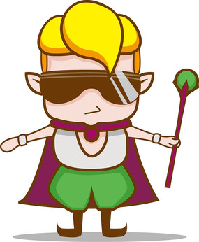 原创酷酷魔法师卡通吉祥物