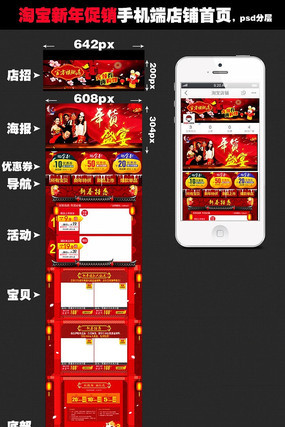 2015�����ֻ�����ҳװ��ģ������ PSD