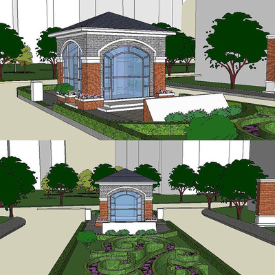 С��̧����ڲ�ͼ��ʦsketchup��������ģ�� ����