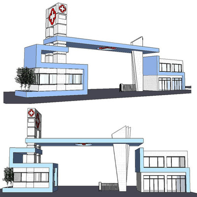 ҽԺ������ڲ�ͼ��ʦsketchup��������ģ�� ����